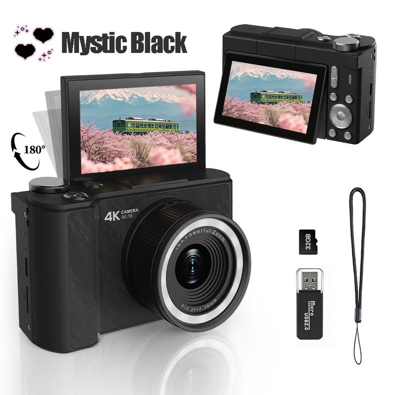 4K Digital Camera with Flip Screen