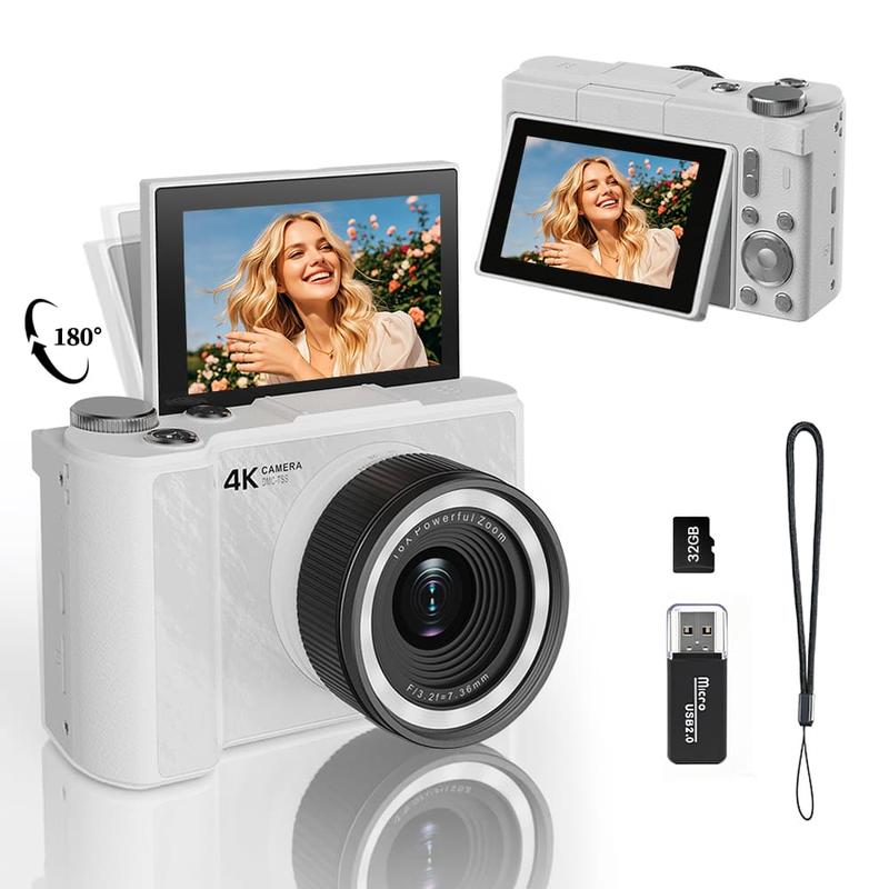 4K Digital Camera with Flip Screen