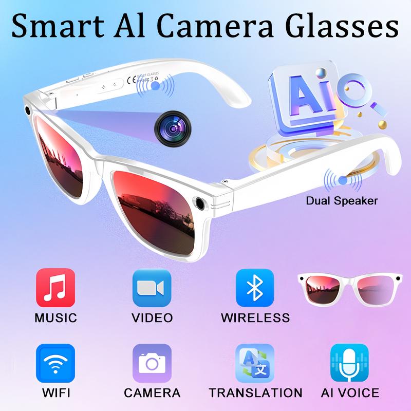 Wearable AI Camera Glasses UV Protect