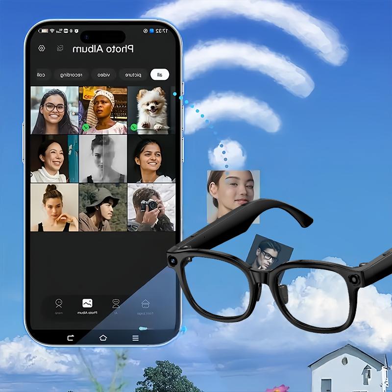 Wearable AI Camera Glasses UV Protect