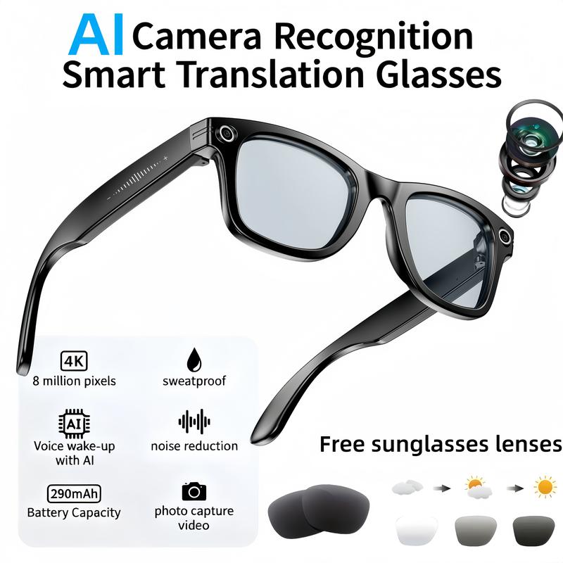 Wearable AI Camera Glasses UV Protect