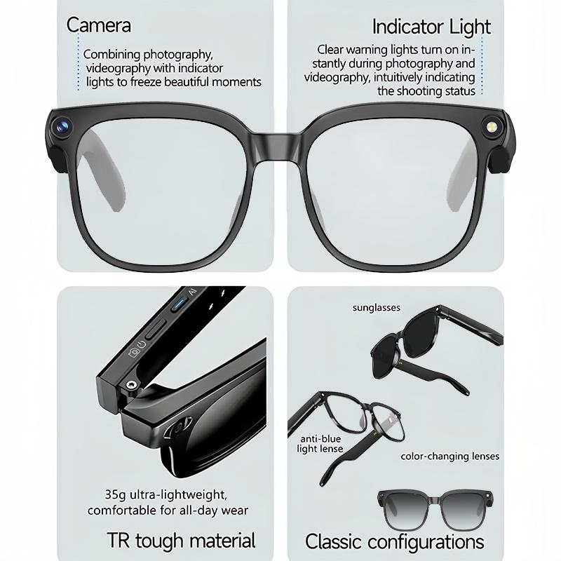 Wearable AI Camera Glasses UV Protect