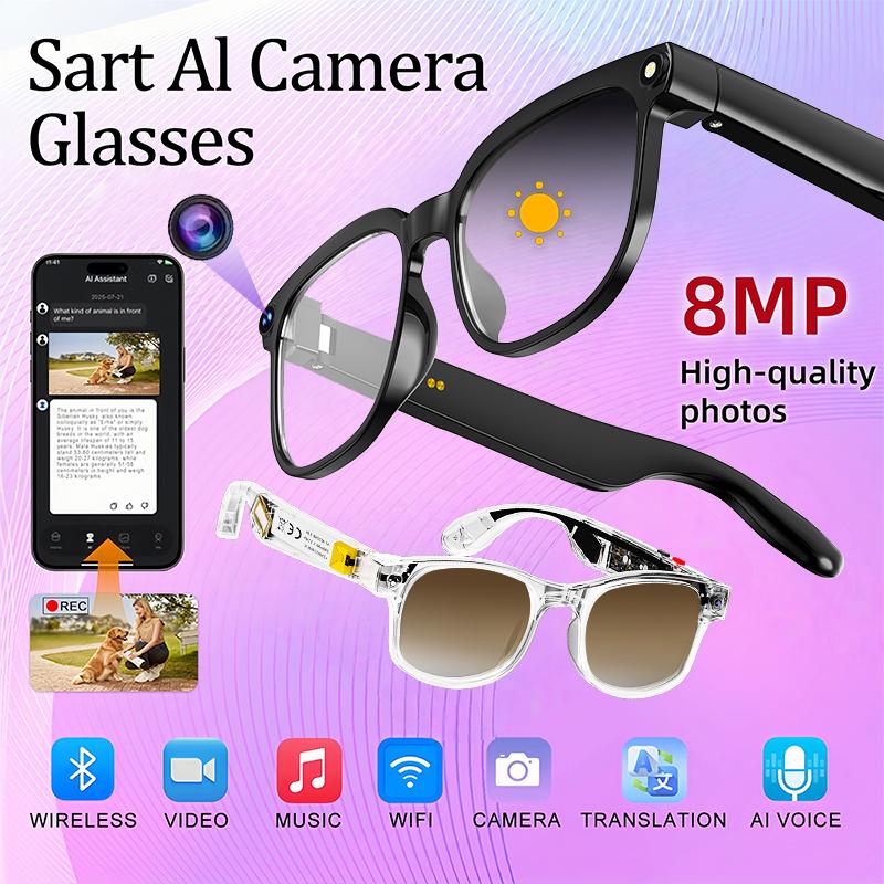 Wearable AI Camera Glasses UV Protect