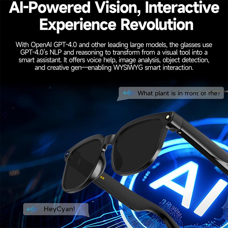Wearable AI Camera Glasses UV Protect